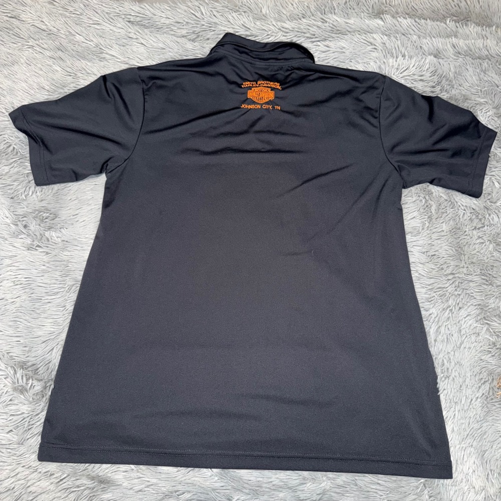 Harley Davidson Mens Black Performance Polo Shirt Smith Brothers TN Size L - Picture 2 of 7